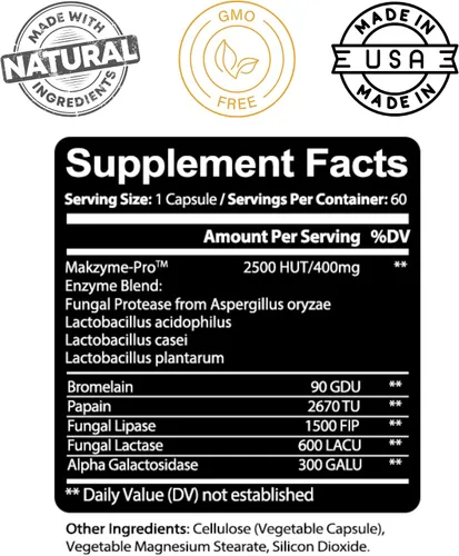 Vista 5 de Kaya Naturals Enzimas digestivas con prebióticos y probióticos - Píldoras para aliviar el estreñimiento y la hinchazón para mujeres y hombres