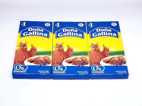Vista 3 de Dona Gallina Caldo de pollo 12 comprimidos 4.66 oz (paquete de 3)