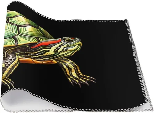 Vista 3 de Red Eared Slider Turtle Placemats Set of 6 Resistant Table Mats Washable Place Mats for Dinner Party Table Decoration