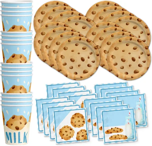 Vista 8 de Juego de suministros para fiesta de cumpleaños de aguacate, platos, servilletas, vasos, vajilla para 16