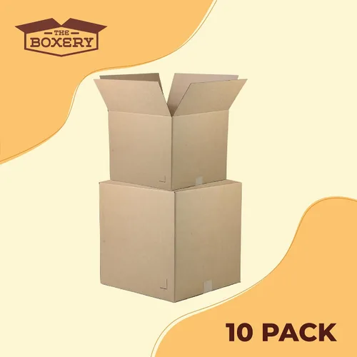 Vista 4 de The Boxery Cajas de mudanza 10 unidades medianas 18x14x12 pulgadas