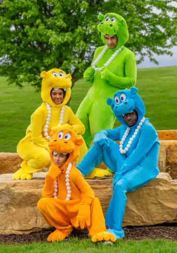 Vista 2 de Disfraz de Hipopótamo Amarillo de Hungry Hungry Hippos para Adultos Multicolor
