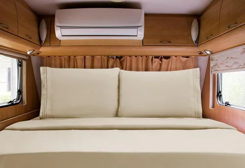 Vista 8 de Mocassi Juego de sábanas de lujo de 4 piezas, calidad prémium de hotel de 1800 hilos, ajuste fácil, sábanas y fundas de almohada resistentes a