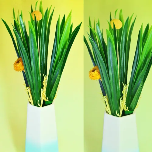 Vista 6 de HomeSoGood 4 hojas de orquídea artificial de 12 pulgadas, plantas