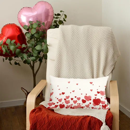 Vista 5 de RABUSOFA Fundas de almohada de San Valentín de 12 x 20 pulgadas, decoración del día de San Valentín, fundas de cojín lumbar, fundas de cojín lumbar