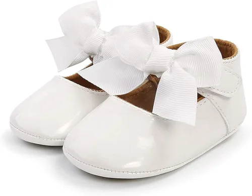 Vista 7 de Babelvit Zapatos de vestir de princesa de alta calidad con lazo Mary Jane, zapatos de vestir de princesa con suela de goma, piel sintética