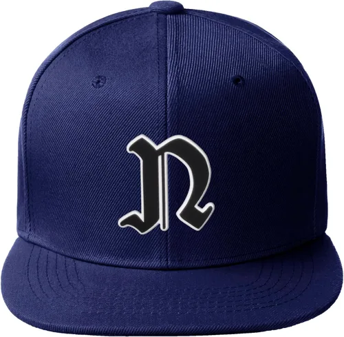 Vista 331 de Daxton Gorra clásica con visera de billete plano con letras del alfabeto inglés antiguo de la A a la Z