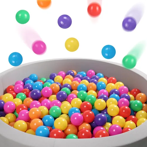 Vista 2 de 100 Pack de bolas para tienda de campaña de bolas, bolas de plástico coloridas libres de BPA, bolas de juego para bebés para pozo de bolas, casa