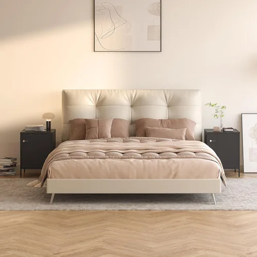 Vista 9 de Steehoom Mesita de noche con cerradura y estante ajustable, armario con cerradura para dormitorio, mesita de noche de metal con cerradura