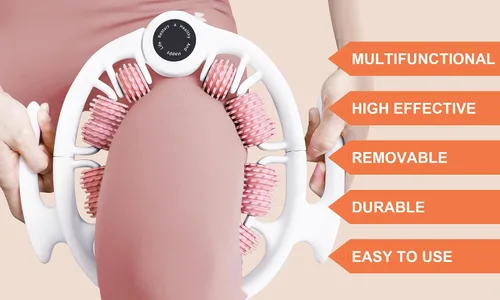 Vista 2 de KESHWELL Rodillo de masaje, herramienta de masaje para celulitis, removedor de celulitis para piernas, rodillo muscular de espuma para relajación