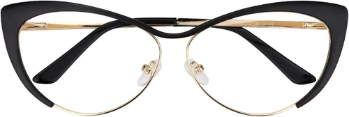 Vista 6 de Zeelool Ellen VFM0176 - Lentes de bloqueo de luz azul de gran tamaño con ojo de gato