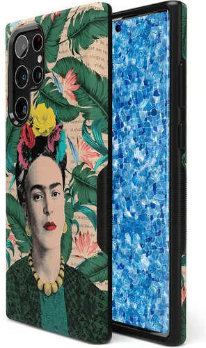 Vista 4 de Casely Funda para Galaxy S22 Ultra Encuentra tu musa Retrato de Frida Kahlo Diseño protector audaz