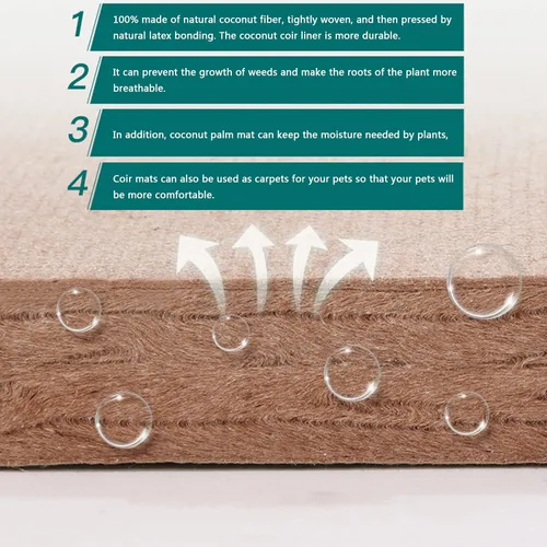 Vista 5 de Coco Liner Rolls - Paquete de 4 rollos de cesta de 10 x 40 pulgadas, hoja de fibra de coco, cesta para colgar en la pared
