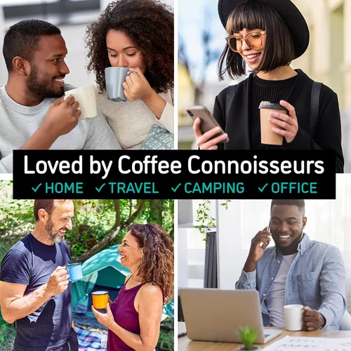Vista 10 de Coffee Gator - Cafetera de prensa francesa de acero inoxidable 304 de 34 oz, tetera para té y café de doble pared aislada con sistema de filtración