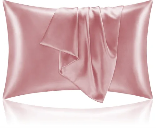 Vista 22 de BEDELITE Funda de almohada de satén para cabello y piel, súper suave y refrescante similar a las fundas de almohada de seda, paquete de 2 con cierre