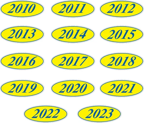 Vista 8 de EZ-Line - Calcomanías ovaladas para parabrisas de automóvil, suministros de vinilo grandes para concesionarios, 14 docenas de Pro Pack 1 docena cada