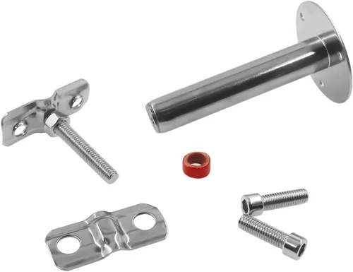 Vista 3 de Soporte de tubo ajustable de acero inoxidable 304, soportes de tubo de montaje en pared, plata