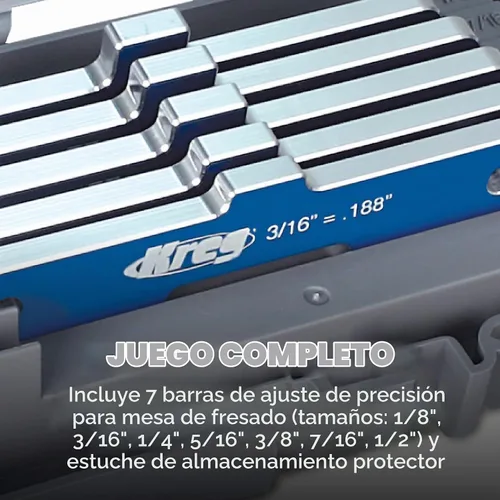 Vista 4 de Kreg PRS3400, juego de 7 barras calibre de precisión