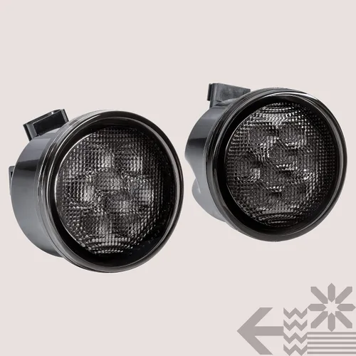 Vista 7 de TRUE MODS Luces de Señal de Giro LED de Reemplazo para Jeep [Lente Ahumado] [Color Ámbar] [DRL] Luces de Señal de Giro y Funcionamiento Compatibles