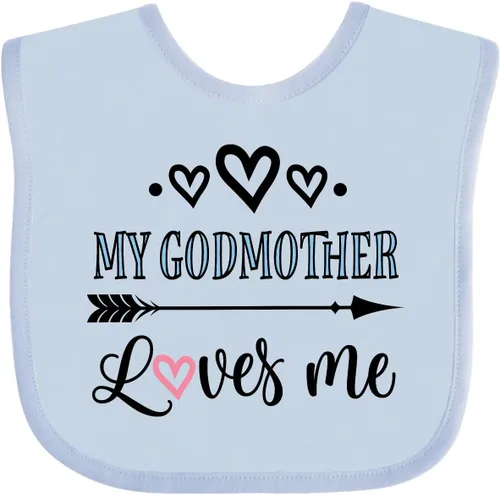 Vista 15 de inktastic Babero para bebé My Godmother Loves Me Godchild