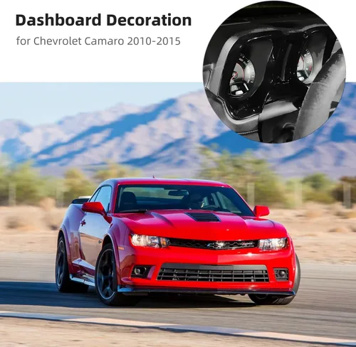 Vista 6 de CheroCar Para Chevrolet Camaro Dashboard Cover Panel Trim Decoración Compatible con Chevrolet Camaro 2010-2015 (negro)