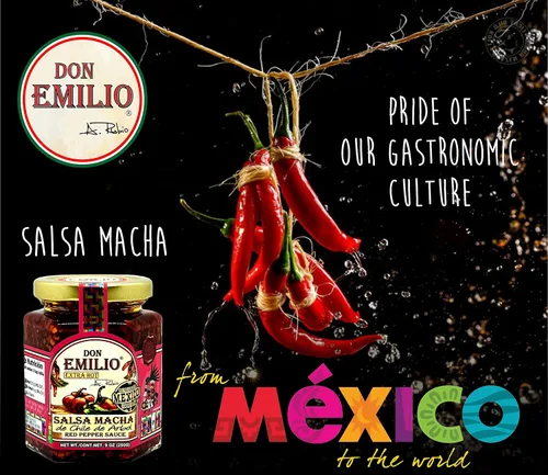 Vista 3 de Don Emilio Hot Chili Arbol Salsa Macha - Tarro prémium de 9 onzas Topping gourmet mexicano artesanal, aceite de chile de pimiento rojo crujiente