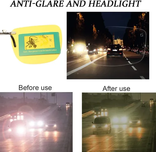Vista 4 de D Lolylad Clip on Polarized Night Vision Driving Glasses, Over Prescription Glasse - Clip on Compact Non-Flip Up