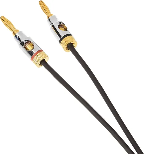 Vista 3 de Amazon Basics Cable de altavoz Banana Plug 16 AWG, clasificación CL2 con tapones de punta de plátano chapados en oro (0.157 pulgadas), cable