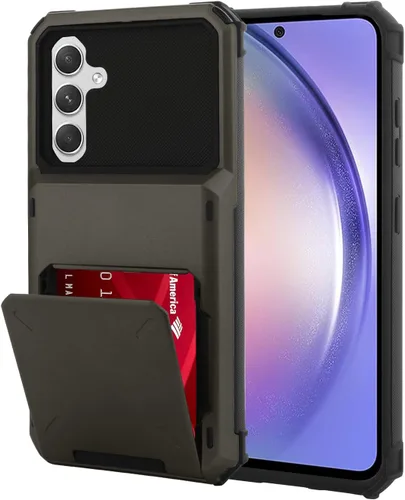 Vista 63 de Funda tipo cartera para Samsung Galaxy S22 con ranura para 2 tarjetas de crédito Funda a prueba de golpes Hybrid Heavy Duty Protection Armor Funda