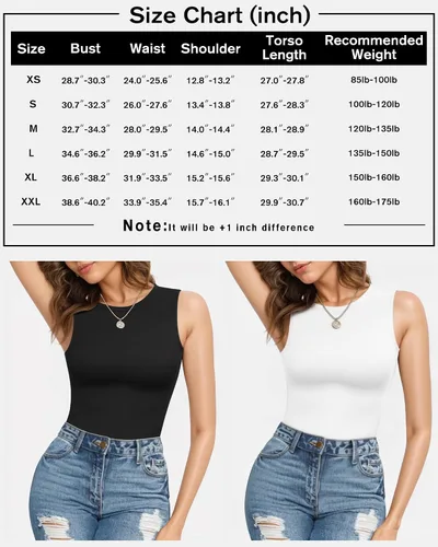 Vista 6 de MANGOPOP Body sin mangas para mujer, cuello redondo, sexy, sin mangas, body sin mangas