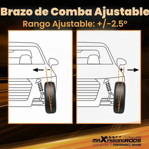 Vista 5 de maXpeedingrods Brazo de control superior trasero ajustable para Chrysler Sebring 07-10 Para Dodge Journey Avenger 2008-2010, 1 par de brazos