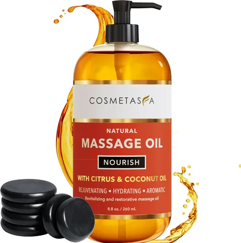 Vista 9 de Cosmetasa Aceite de masaje de lavanda para terapia de masaje con piedras calientes, aceite de terapia de la piel natural, libre de crueldad animal