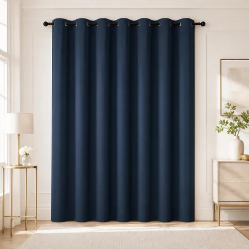 Vista 237 de Deconovo Cortinas opacas 100% con forro negro, cortinas con ojales aisladas térmicamente que reducen el ruido, doble capa para oscurecer