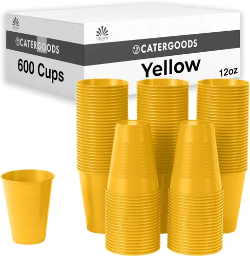 Vista 29 de Party Solids Vasos de plástico negros - 12 onzas, paquete de 100