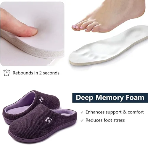 Vista 4 de RockDove Pantuflas originales de espuma viscoelástica bicolor para mujer, 5-12