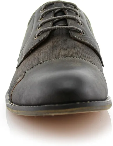 Vista 3 de Ferro Aldo MFA19275PL Jason - Zapatos de vestir para hombre de cuero vegano clásico casual con cordones y puntera redonda, Oxford