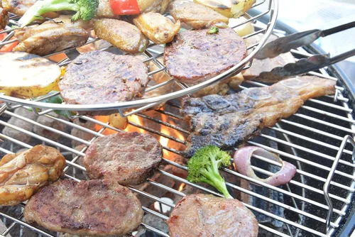 Vista 4 de Onlyfire Rejilla de cocina de acero inoxidable de 13,5 "con eje giratorio para Char-Griller 16620