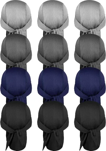 Vista 2 de Geyoga 12 gorras de calavera para hombres y mujeres, casco de enfriamiento que absorbe el sudor, sombrero de ciclismo, bandana para la cabeza