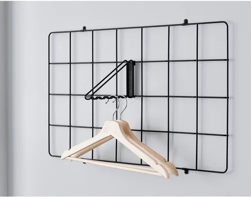 Vista 2 de InterDesign Jayce Sistema de pared metálica, panel de organización modular de rejilla para el almacenamiento adicional en la cocina