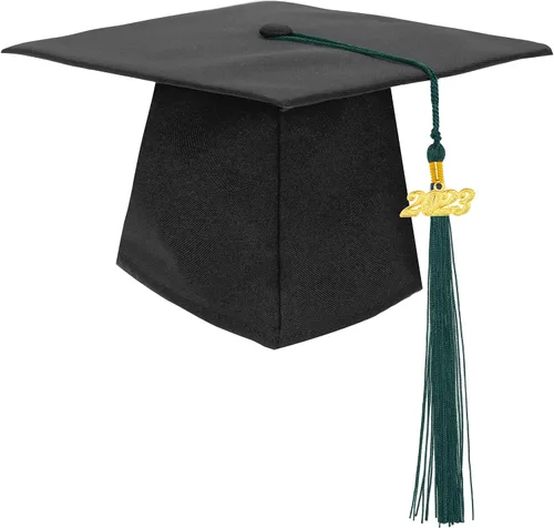 Vista 21 de Gorra de graduación negra con borla 2023/2024 para secundaria y licenciatura Negro Tassel