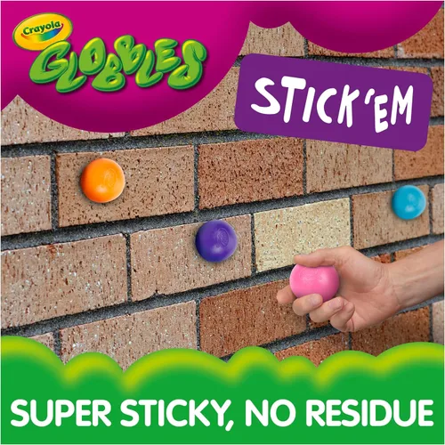Vista 3 de Crayola Globbles - Juguetes esponjosos (16 unidades), juguete de huevo de Pascua y rellenos esenciales para cestas de Pascua, bola antiestrés