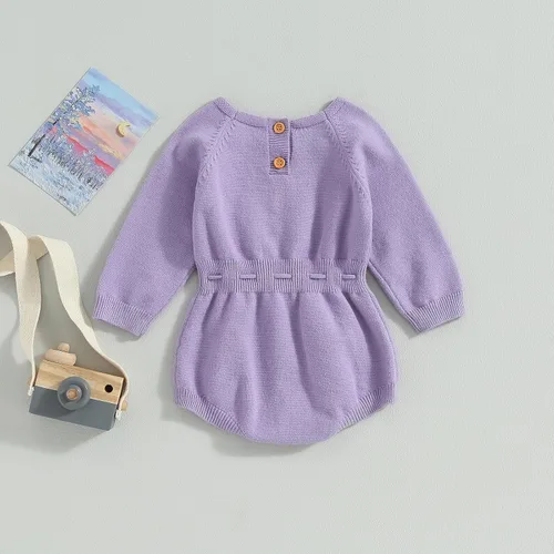 Vista 11 de ZAXARRA Suéter de bebé niña mameluco suéter de punto bordado flor sudadera mameluco ropa de otoño infantil