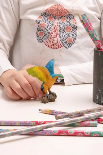 Vista 2 de Papo - Figura de loro guacamayo azul - 3 años + 2-Multicolor