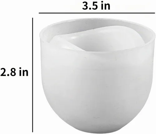 Vista 3 de Moldes de silicona curvos para velas, recipientes en forma de huevo, moldes de cemento de resina, moldes de cemento de hormigón, recipientes de vela