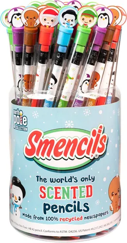 Vista 9 de Happy Birthday Smencils Cylinder - Lápices perfumados gourmet patentados HB #2, 50 unidades, regalos para niños