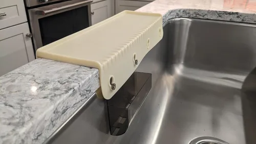 Vista 5 de SiliSink - Protector de borde de silicona para fregadero de cocina, se adapta a 3.75 a 4 pulgadas de ancho, el protector de bordes de silicona