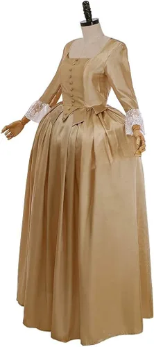 Vista 3 de Vestido de disfraz musical de Hamilton Elizabeth Schuyler Angelica Peggy para mujer