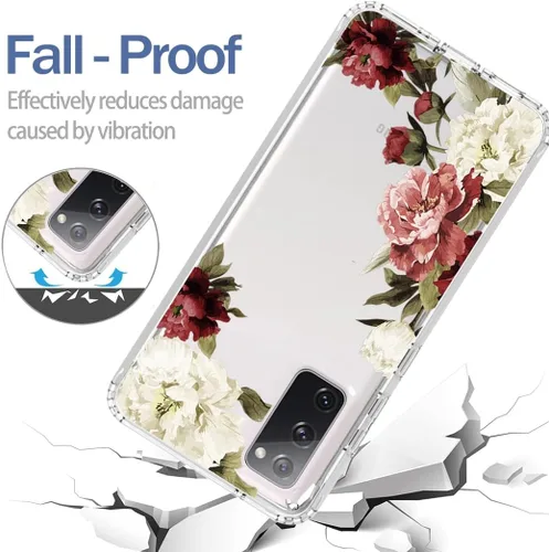 Vista 7 de Funda para Samsung Galaxy S20 FE 5G, Samsung S20 FE SM-G781U con protector de pantalla de vidrio templado, funda protectora de cuerpo completo