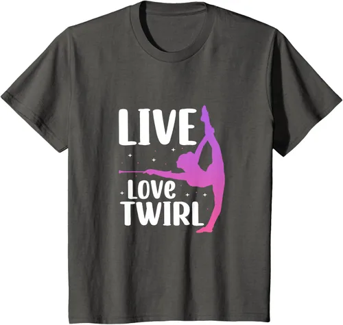 Vista 31 de Camiseta Twirl Baton Twirling Twirler Majorettes, Negro