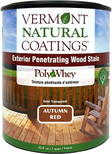Vista 21 de Vermont Natural Coatings PolyWhey - Tinte penetrante exterior - Cedro dorado - Galón